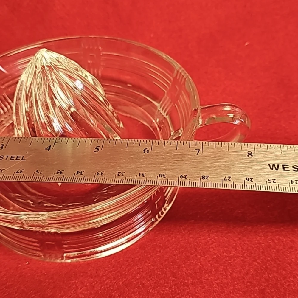 Vintage Antique Hazel Atlas Clear Depression Glass Juice Reamer Citrus Juicer